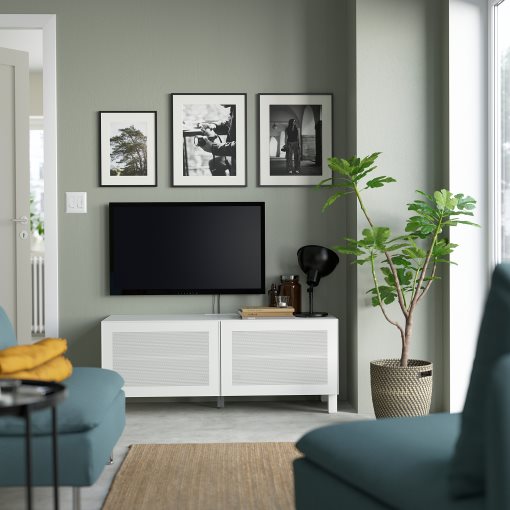 BESTÅ, TV bench with doors, 120x42x48 cm, 794.178.40