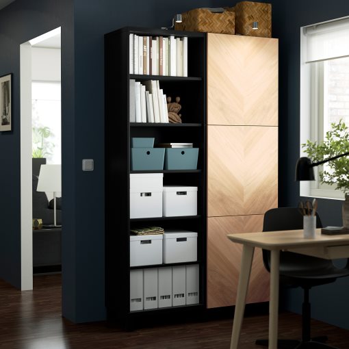 BESTÅ, storage combination with doors, 120x42x202 cm, 794.217.00