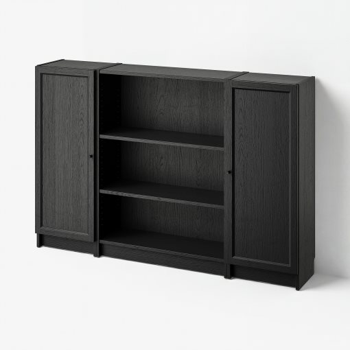 BILLY/OXBERG, σύνθεση βιβλιοθήκης με πόρτες, 160x106 cm, 794.835.90