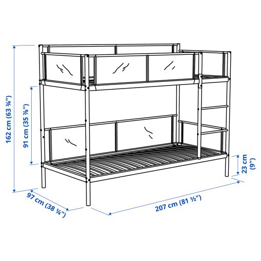 VITVAL, bunk bed frame, 804.112.72