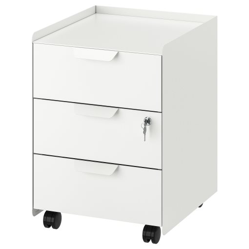 TROTTEN, drawer unit with 3 drawers on castors, 40x47x56 cm, 804.850.98