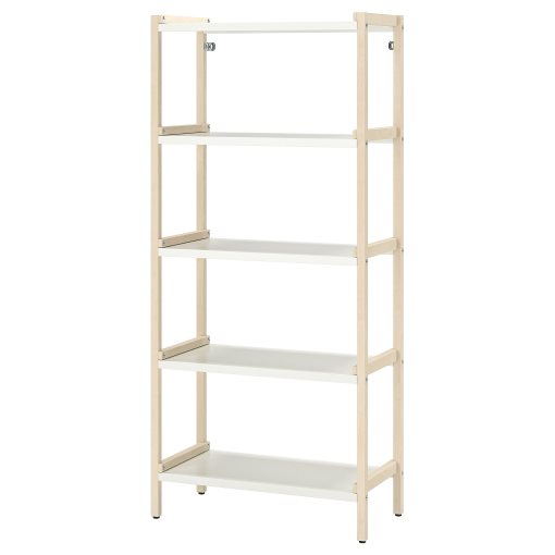 EKENABBEN, open shelving unit/ aspen, 70x34x154 cm, 804.878.13