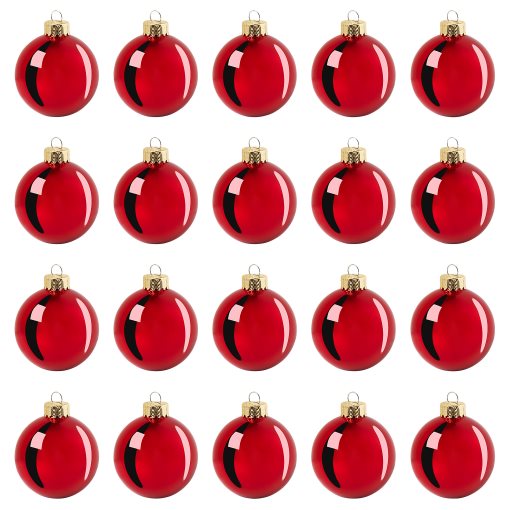 VINTERFINT, decoration bauble/glass/20 pack, 6 cm, 805.242.26