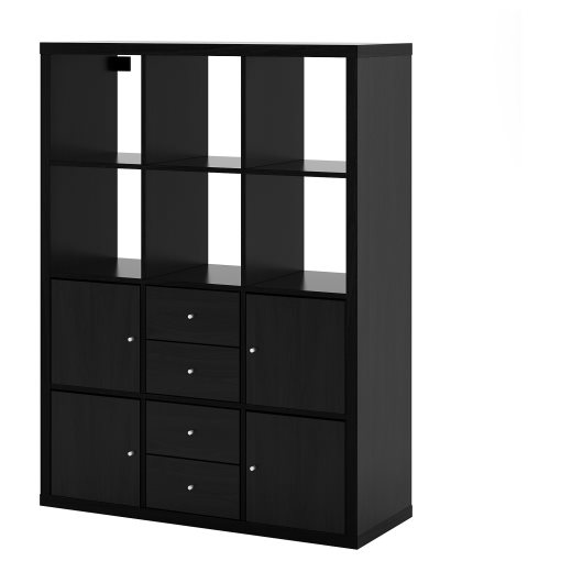 KALLAX, shelving unit with 6 inserts, 892.782.59