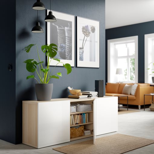 BESTÅ, σύνθεση αποθήκευσης με πόρτες, 180x42x65 cm, 893.249.92