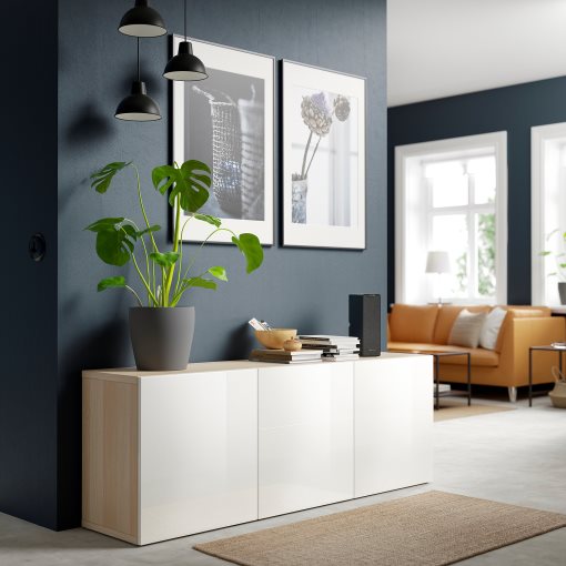 BESTÅ, σύνθεση αποθήκευσης με πόρτες, 180x42x65 cm, 893.249.92