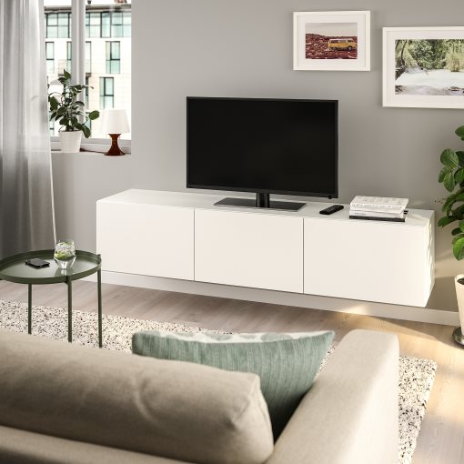 BESTÅ, TV bench with doors, 180x42x38 cm, 893.306.91