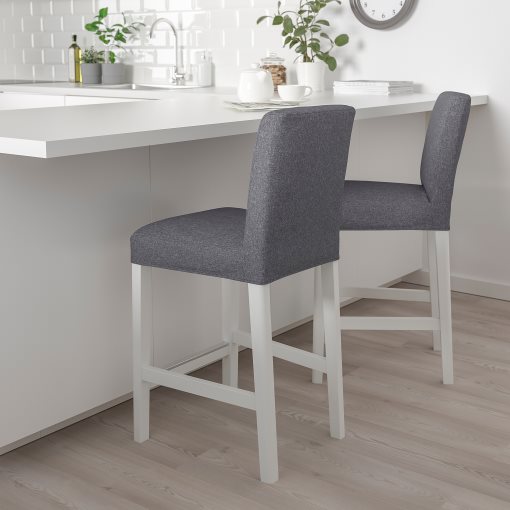BERGMUND, bar stool with backrest, 62 cm, 893.846.84