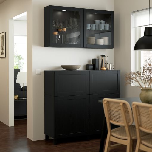 BESTÅ, storage combination with doors/drawers push open, 120x42x213 cm, 893.992.04