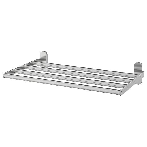BROGRUND, wall shelf with towel rail, 903.340.04