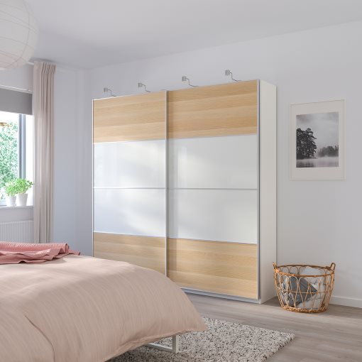 MEHAMN, 4 panels for sliding door frame, 75x201 cm, 904.211.95