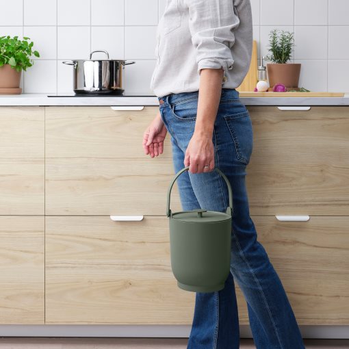 FARMARKVAST, bin with lid for organic waste, 4 l, 905.670.03