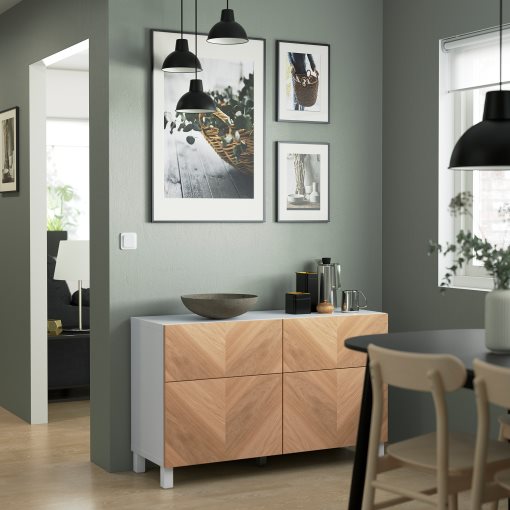 BESTÅ, storage combination with doors/drawers push-open, 120x42x74 cm, 994.215.20