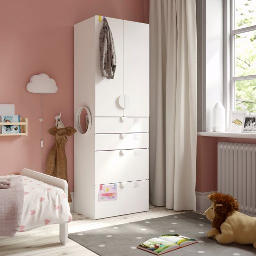 SMASTAD/PLATSA, wardrobe with 4 drawers, 60x42x181 cm, 994.263.63