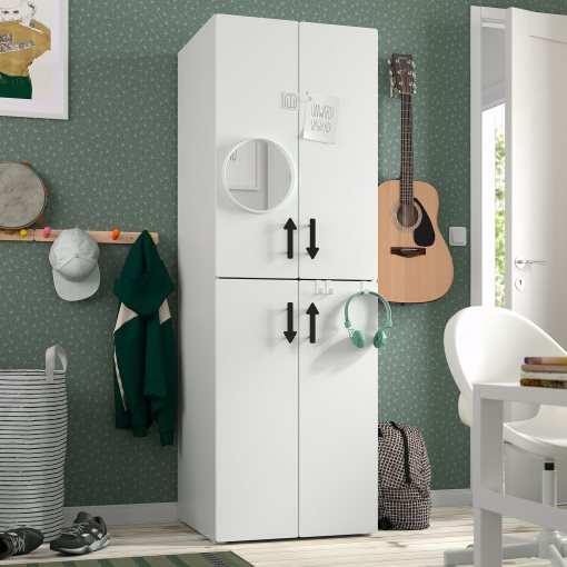 SMASTAD/PLATSA, wardrobe with 2 clothes rails, 60x57x181 cm, 994.282.77