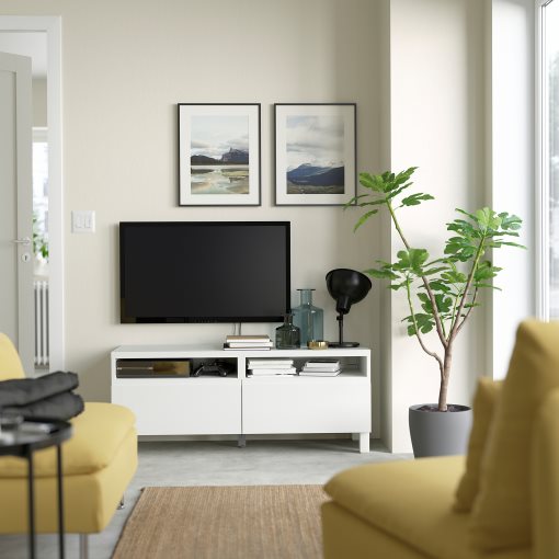 BESTÅ, έπιπλο TV με συρτάρια με μαλακό κλείσιμο, 120x42x48 cm, 994.358.81