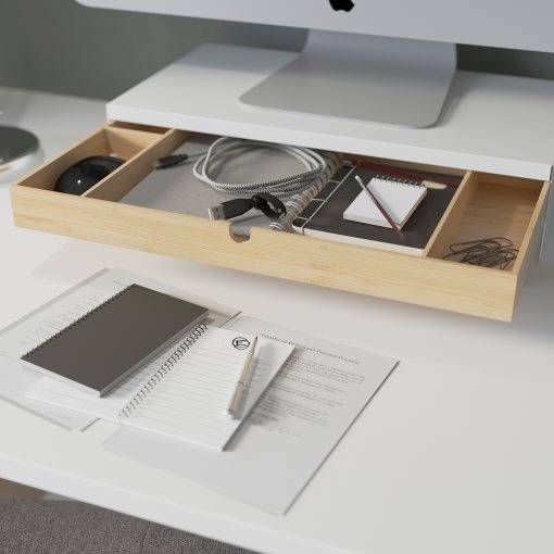 TROTTEN/LANGFJALL/BESTA/LAPPVIKEN, desk and storage combination with swivel chair, 994.365.88
