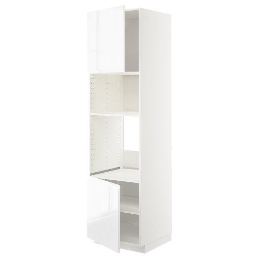 METOD, high cabinet for oven/microwave with 2 doors/shelves, 60x60x220 cm, 994.568.83