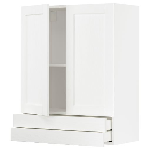 METOD, wall cabinet with 2 doors/2 drawers, 80x100 cm, 994.732.79