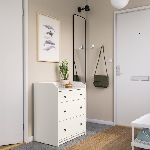 HAUGA, chest of 3 drawers, 70x84 cm, 004.072.74