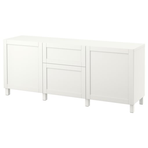 BESTÅ, storage combination with drawers soft-closing, 180x42x74 cm, 091.956.25