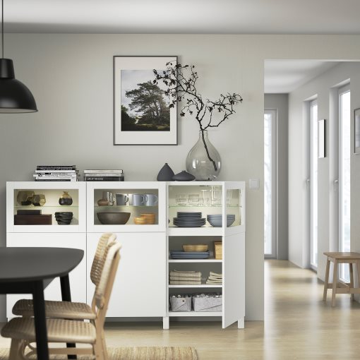 BESTÅ, storage combination with doors, 180x42x112 cm, 092.080.29