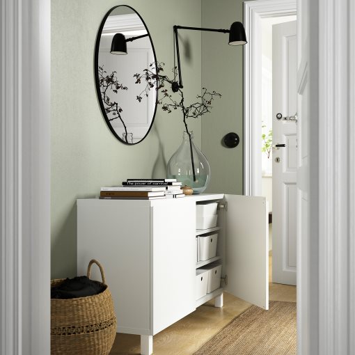 BESTÅ, σύνθεση αποθήκευσης με πόρτες, 120x42x74 cm, 094.214.40