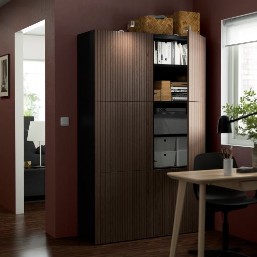 BESTÅ, storage combination with doors, 120x42x193 cm, 094.216.71