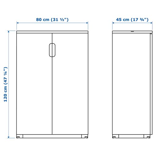 GALANT, cabinet with doors, 103.651.41