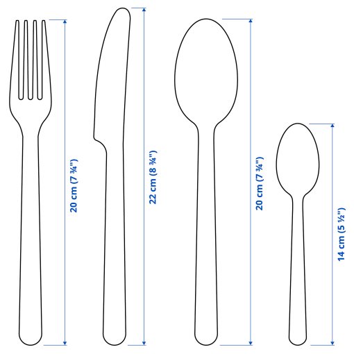 IKEA 365+, μαχαιροπίρουνα, σετ 24 τεμ., 103.997.54
