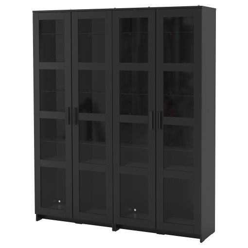 BRIMNES, storage combination with glass doors, 192.782.34