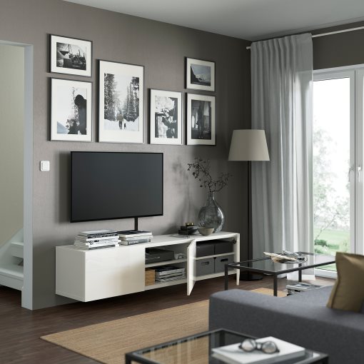 BESTÅ, έπιπλο TV με πόρτες, 180x42x38 cm, 193.307.03
