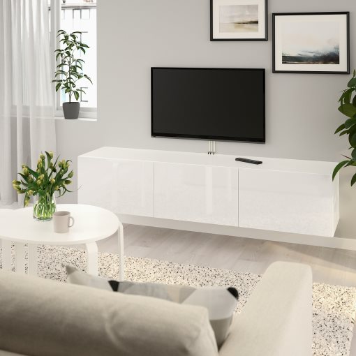 BESTÅ, έπιπλο TV με πόρτες, 180x42x38 cm, 193.307.03