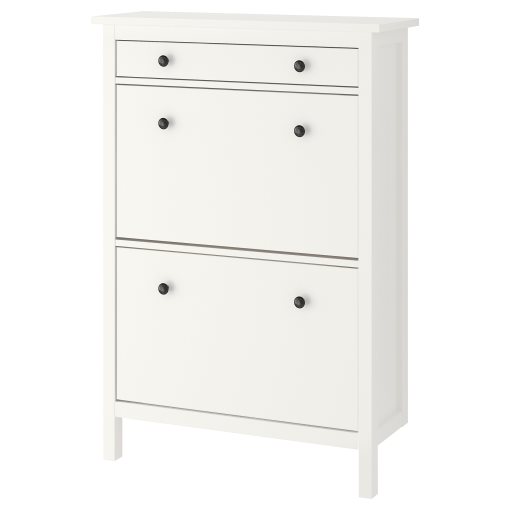 HEMNES, shoe cabinet with 2 compartments, 89x30x127 cm, 201.695.59