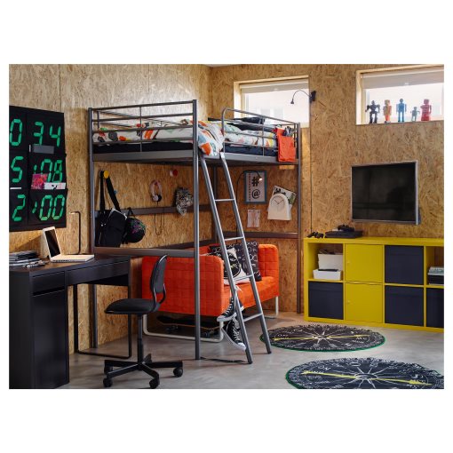 SVÄRTA, loft bed frame, 90x200 cm, 202.479.82