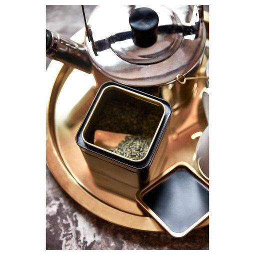 BLOMNING, coffee/tea tin, 10x10x10 cm, 203.732.06