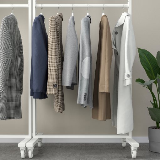 MITTZON, σκελετός με ροδάκια/ράγα ρούχων, 85x205 cm, 295.364.21