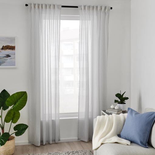 BYMOTT, curtains 120x300 cm, 1 pair, 304.666.86
