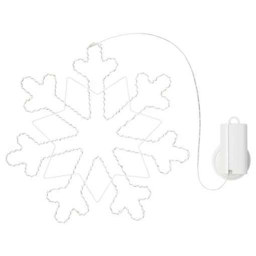 STRÅLA, pendant lamp with built-in LED light source/snowflake, 35 cm, 305.324.55