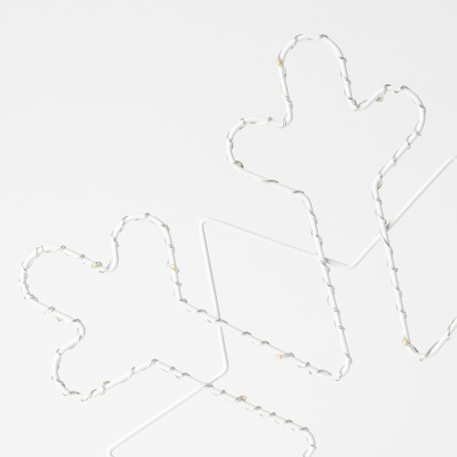 STRÅLA, pendant lamp with built-in LED light source/snowflake, 35 cm, 305.324.55