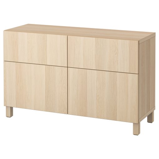 BESTÅ, storage combination with doors/drawers soft-closing, 120x42x74 cm, 391.953.08