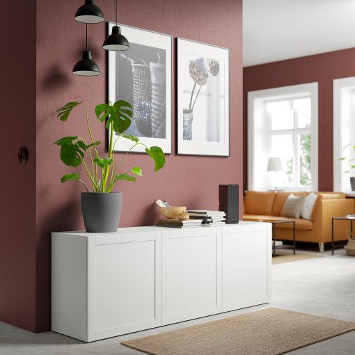 BESTÅ, storage combination with doors, 180x42x65 cm, 393.250.03