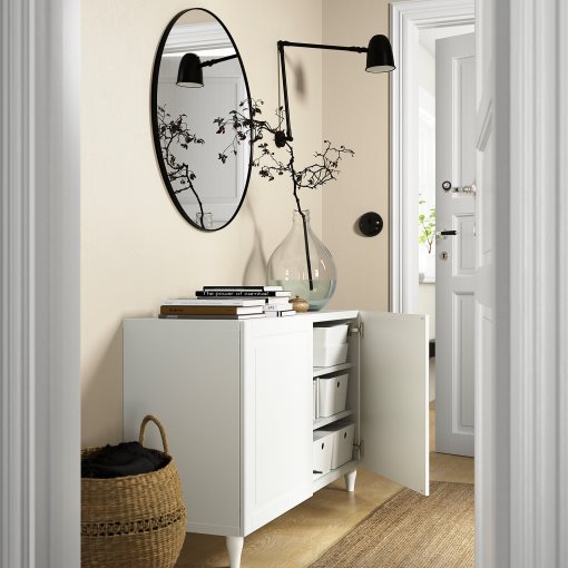 BESTÅ, σύνθεση αποθήκευσης με πόρτες, 120x42x74 cm, 393.848.70