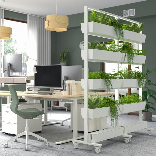 MITTZON, frame with castors/cable box, 85x205 cm, 395.146.78