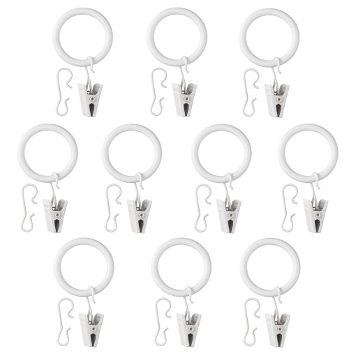 SYRLIG, curtain ring with clip and hook, 402.240.98