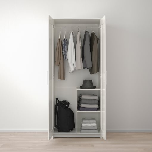 BRIMNES, wardrobe with 2 doors, 404.004.78