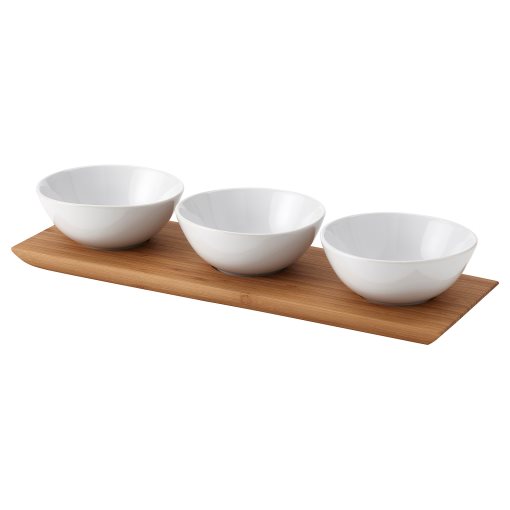TYNGDLÖS, tray with 3 bowls, 404.841.09