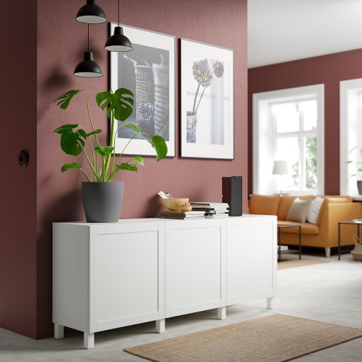 BESTÅ, σύνθεση αποθήκευσης με πόρτες, 180x42x74 cm, 491.397.41