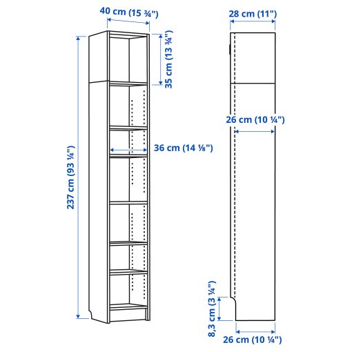 BILLY, bookcase, 492.177.34