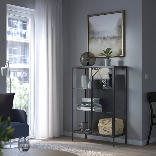RUDSTA, ντουλάπι βιτρίνα, 80x37x120 cm, 504.501.37